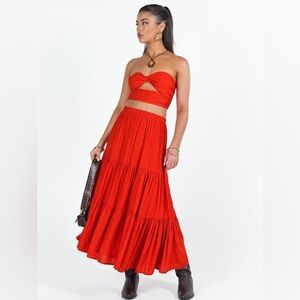 NWT | Princess Polly Allie Maxi Skirt Set, Size 4